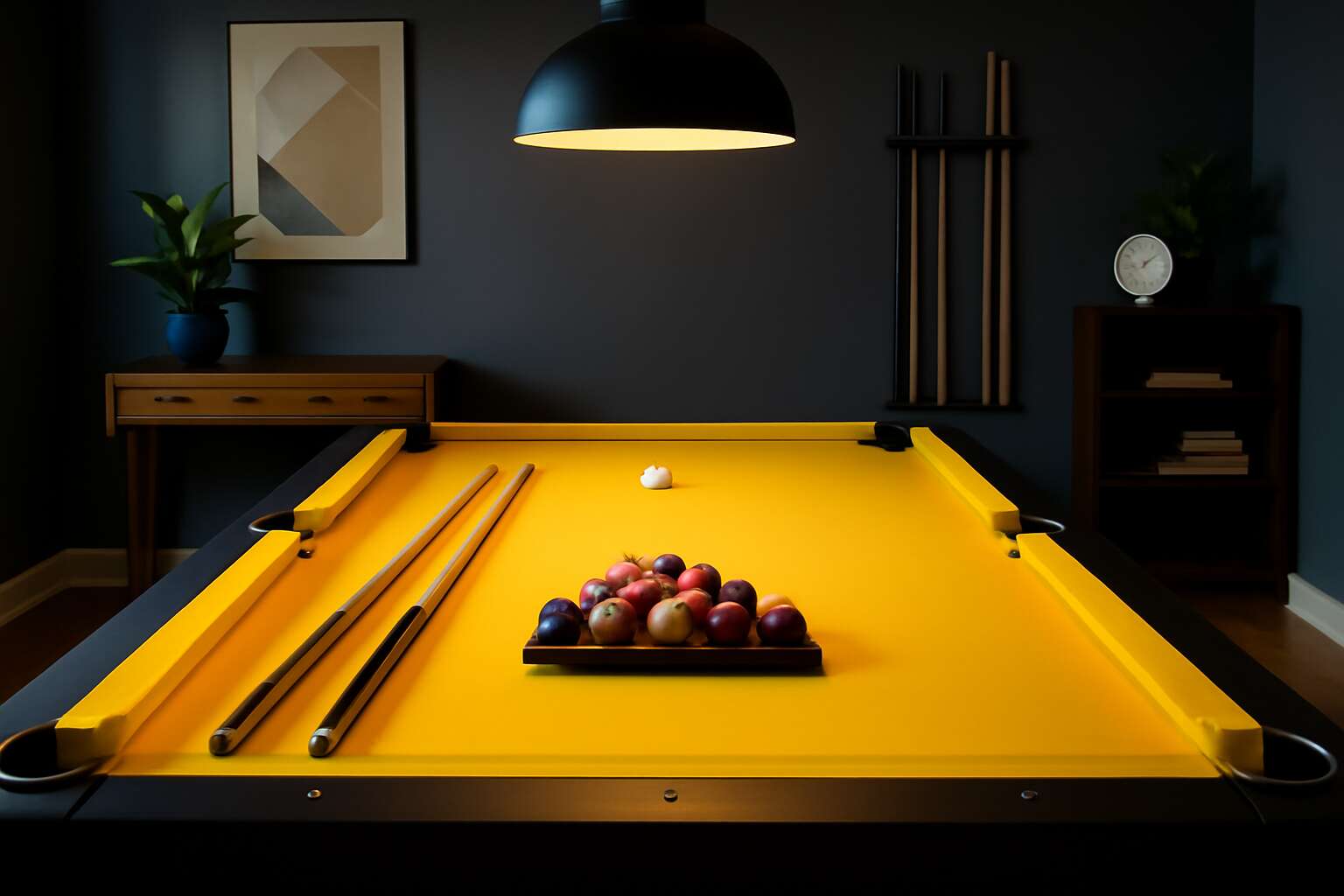 pool table yellow