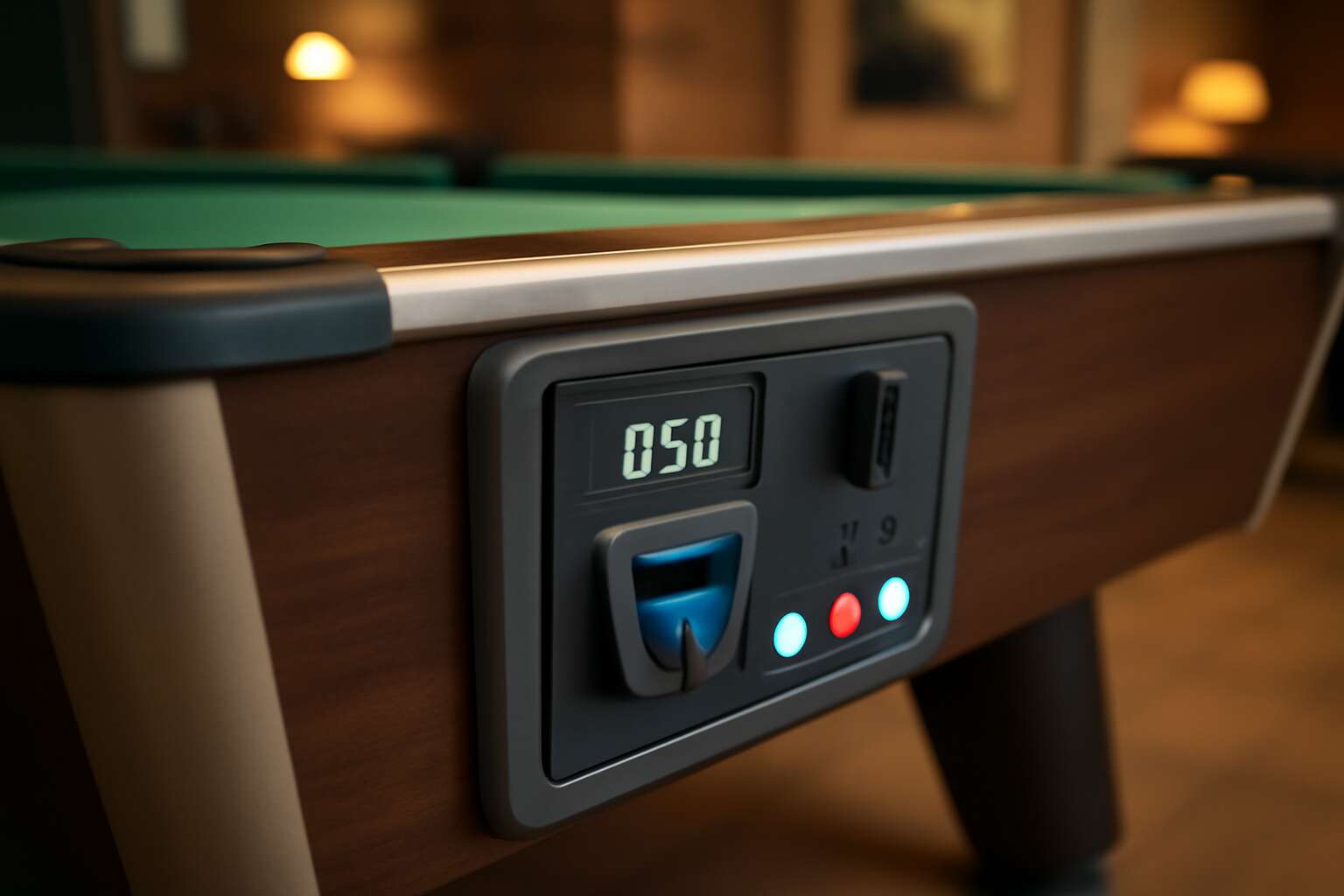 pool table electronic coin mechanism