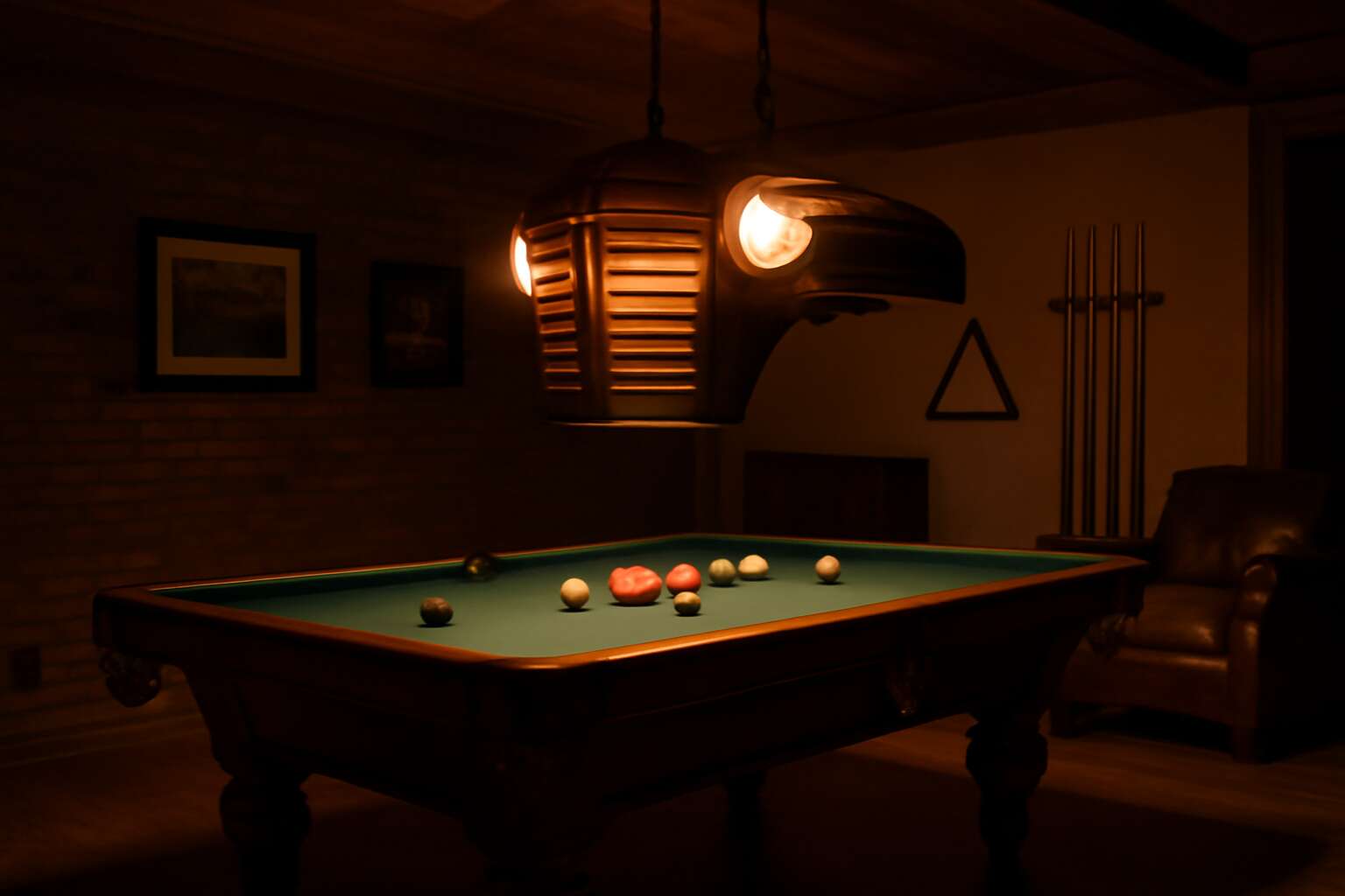 tractor hood pool table light