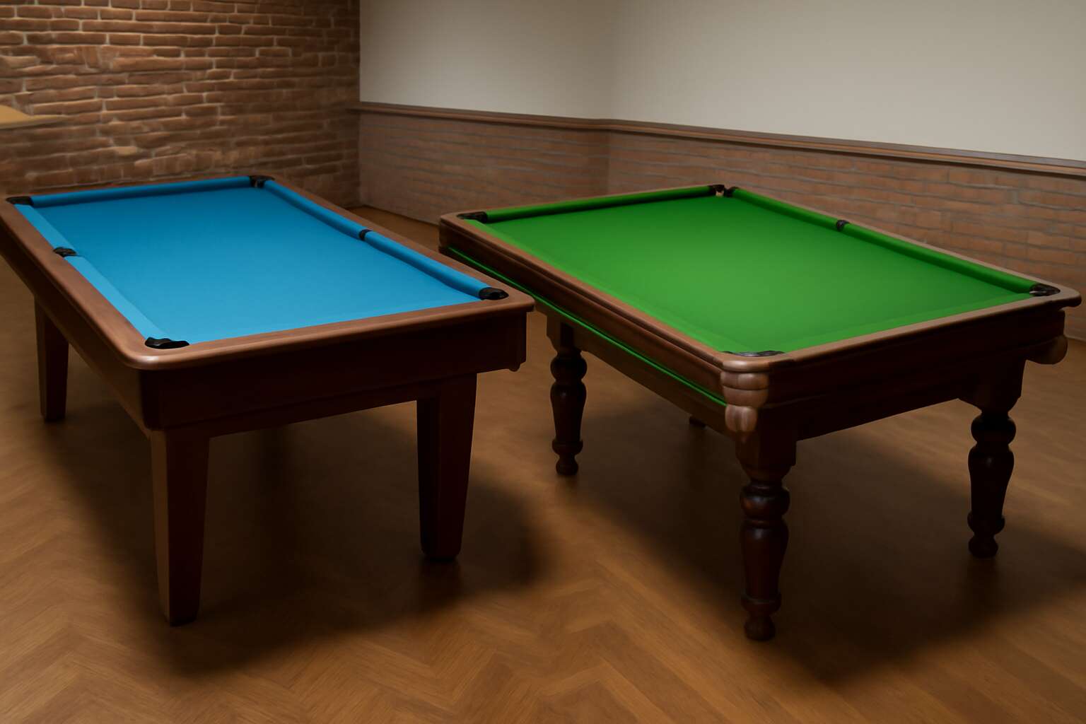 pool table vs snooker table dimensions