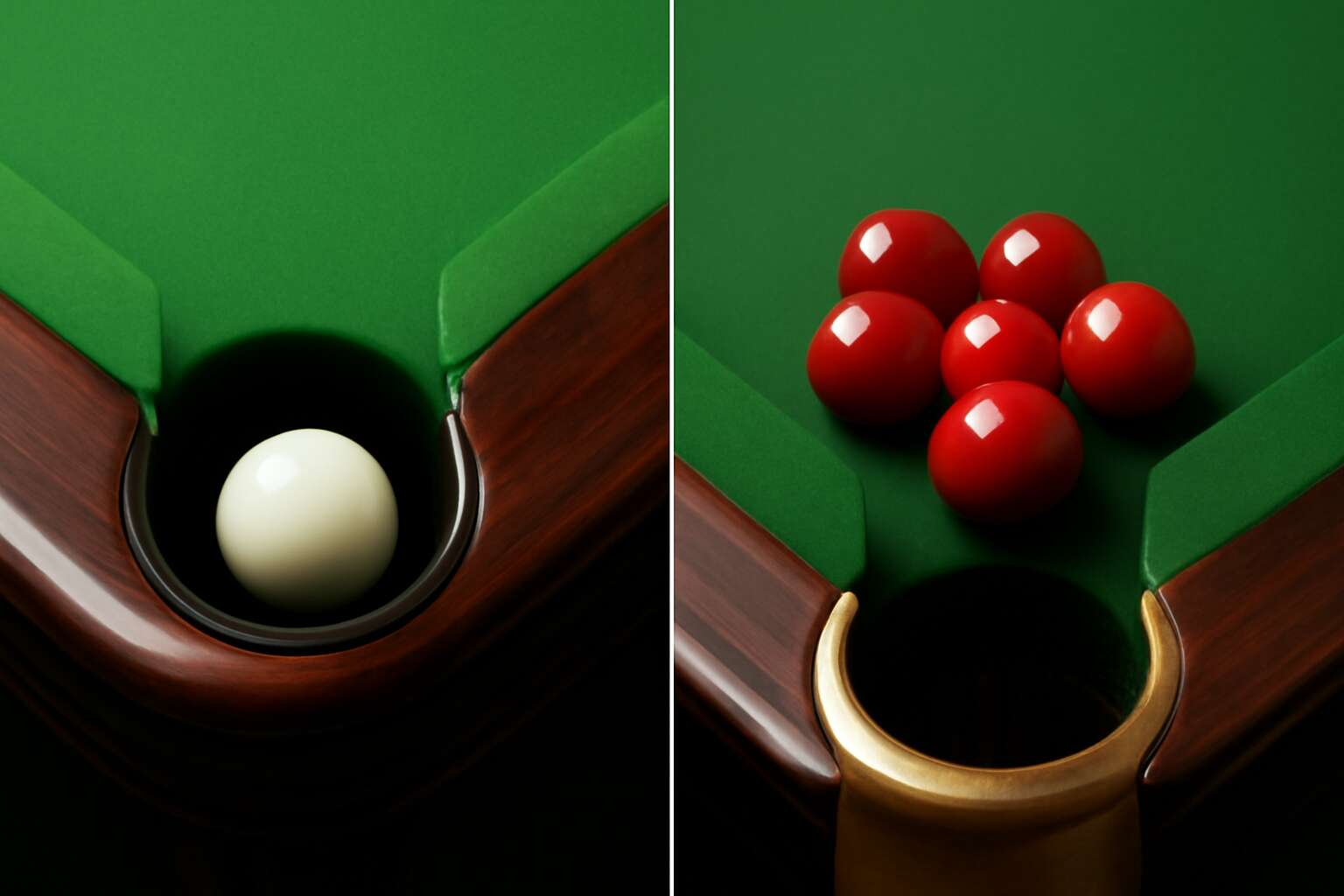 pool table vs snooker table pockets