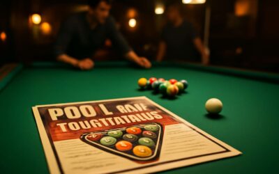 Epic Showdown Night: pool table tournament poster that packs the house