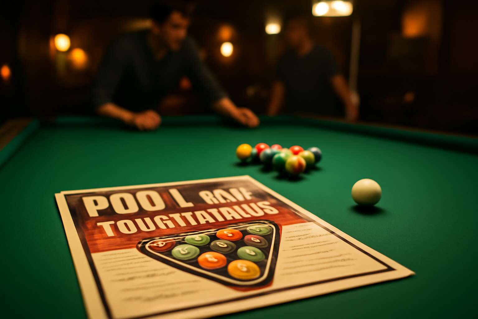 pool table tournament poster