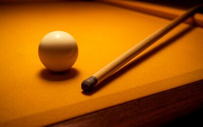 Level up your game with pool table yellow felt that pops under the lights.