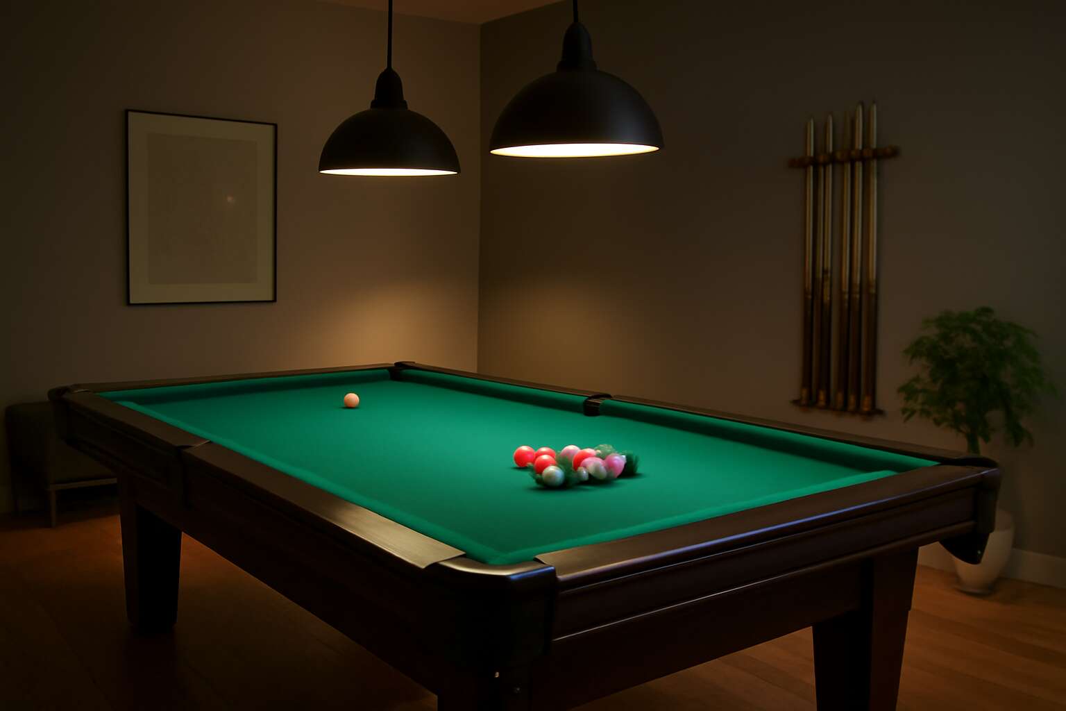 with pool table