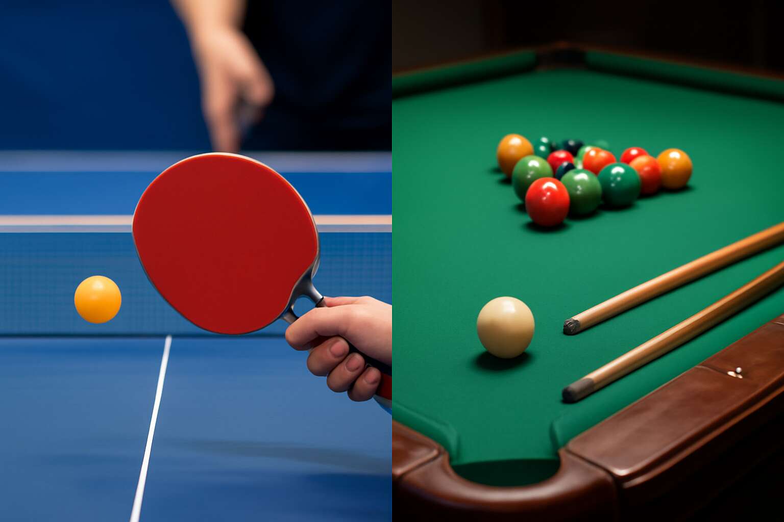 table tennis vs pool table
