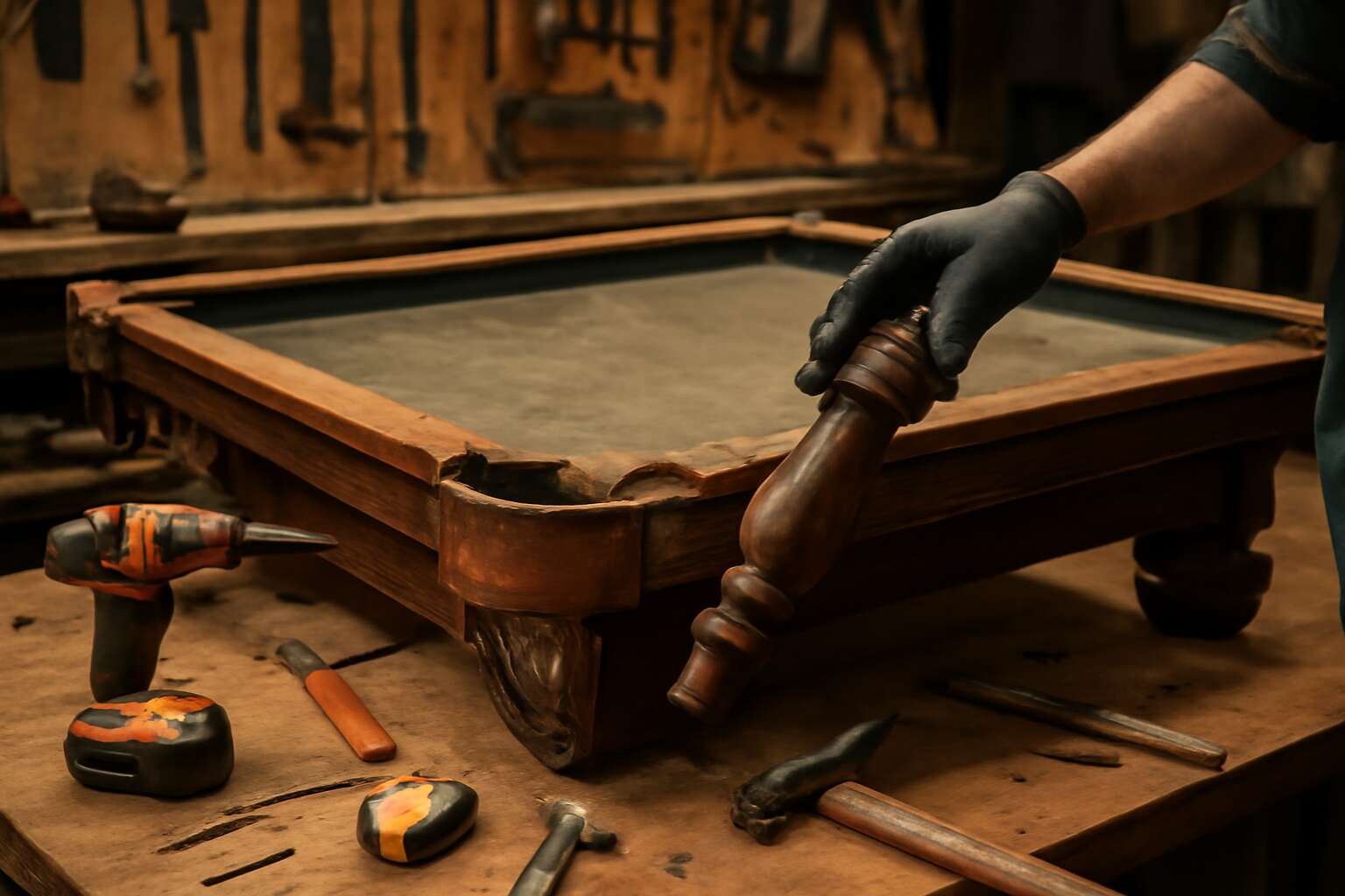 dismantling pool table
