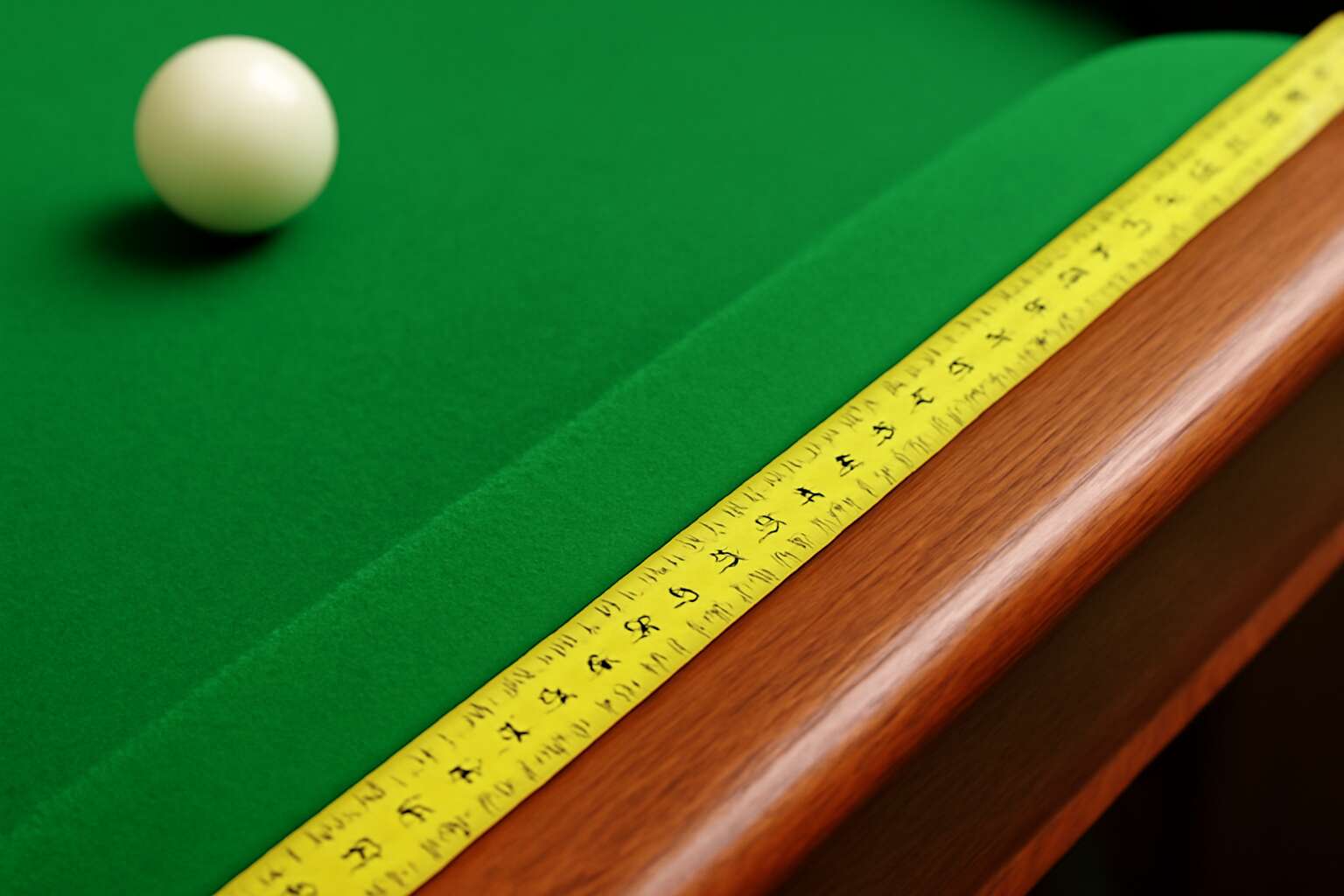 pool table measurements in cm