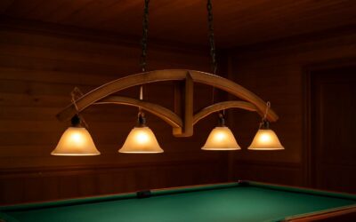 Illuminate Your Space: custom wood pool table lights for a warm, classic glow